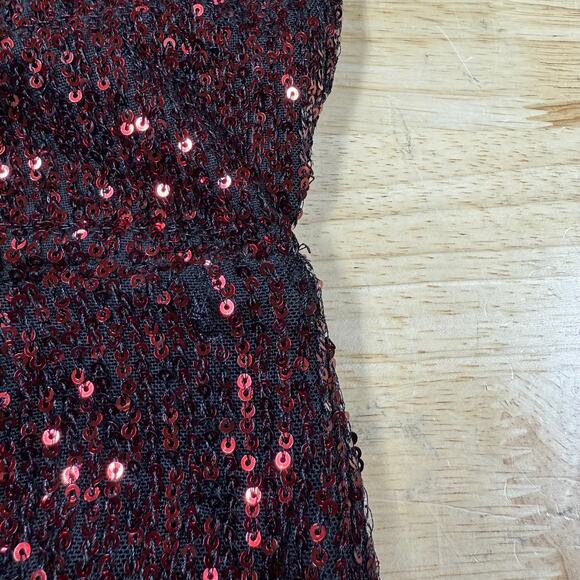 City Chic Plus Size Razzle Ruby Sequined Wrap Party Dress Size 12 Thread Pulls - Picture 7 of 16